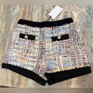 NWT Women’s GREY LAB Los Angeles multicolor tweed dress shorts- Size Medium